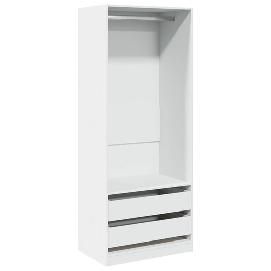 vidaXL Ντουλάπα Λευκή 80 x 50 x 200 εκ. από Επεξεργασμένο Ξύλο