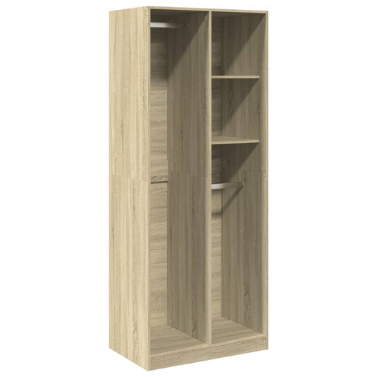 vidaXL Ντουλάπα Χρώμα Sonoma Δρυς 80x50x200 εκ. από Επεξ. Ξύλο