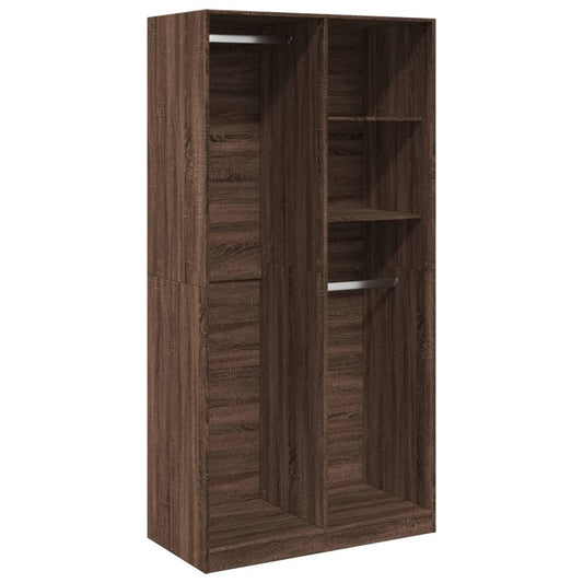 vidaXL Ντουλάπα Καφέ Δρυς 100x50x200 εκ. από Επεξεργασμένο Ξύλο