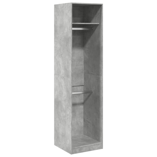 vidaXL Ντουλάπα Γκρι του Σκυροδέματος 50x50x200 εκ. Επεξεργασμένο Ξύλο