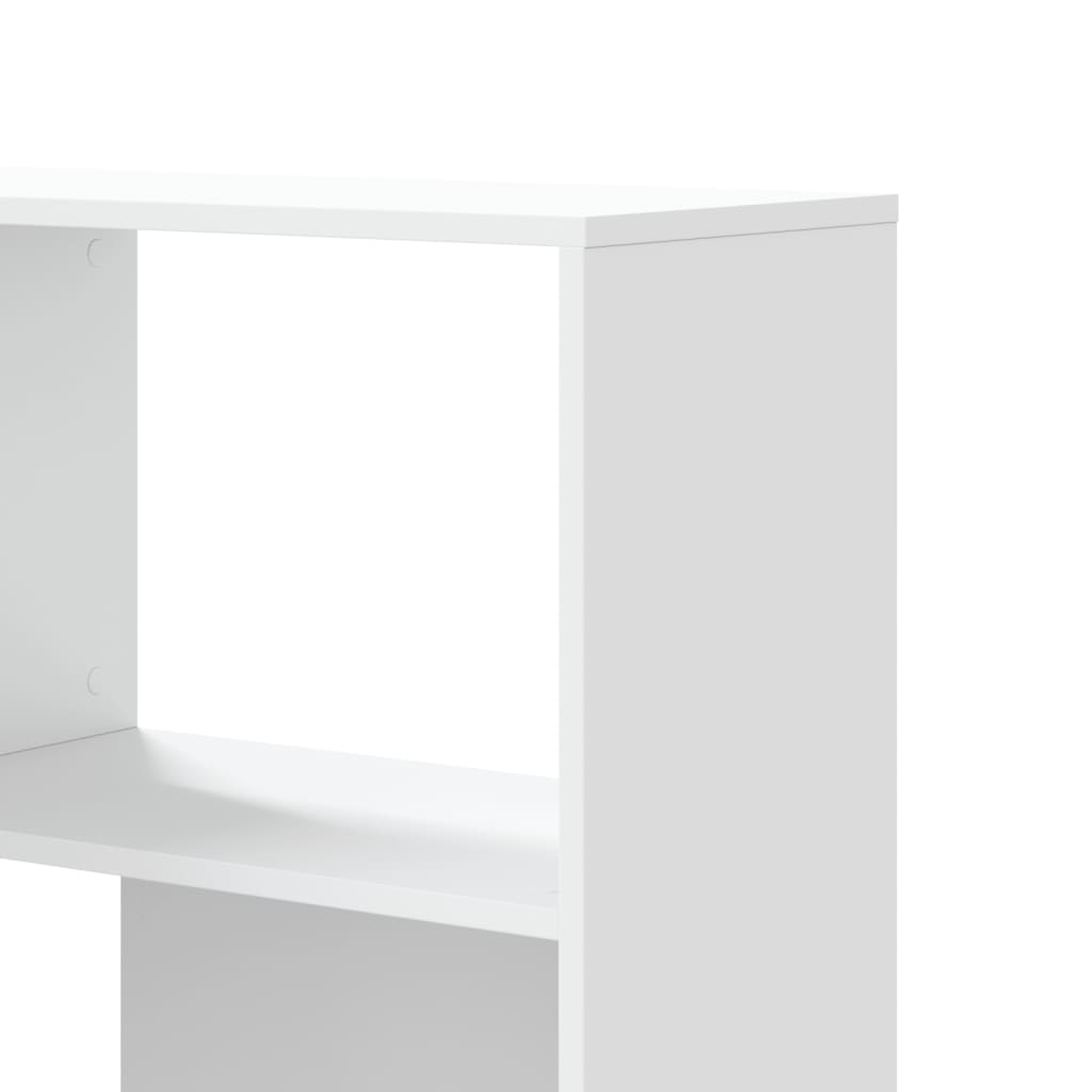 vidaXL Βιβλιοθήκη Γωνιακή 4 Επ. Λευκή 85x85x140 εκ Επεξ. Ξύλο