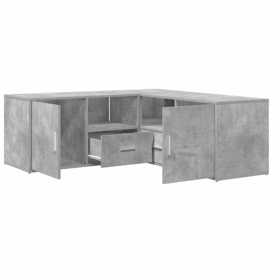 vidaXL Ντουλάπι Γωνιακό Γκρι Σκυροδέματος 200x40x45εκ. από Επεξ. Ξύλο