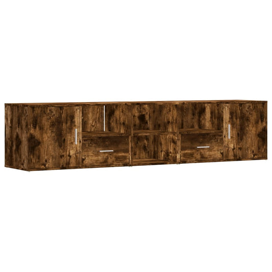 vidaXL Γωνιακό Έπιπλο Καπνιστή δρυς 200x40x45 εκ. από Επεξεργ. Ξύλο