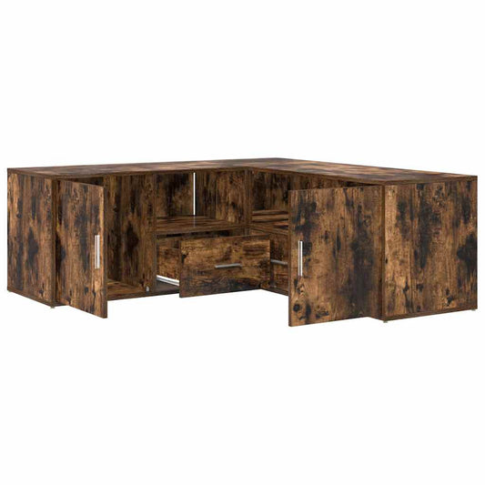 vidaXL Γωνιακό Έπιπλο Καπνιστή δρυς 200x40x45 εκ. από Επεξεργ. Ξύλο