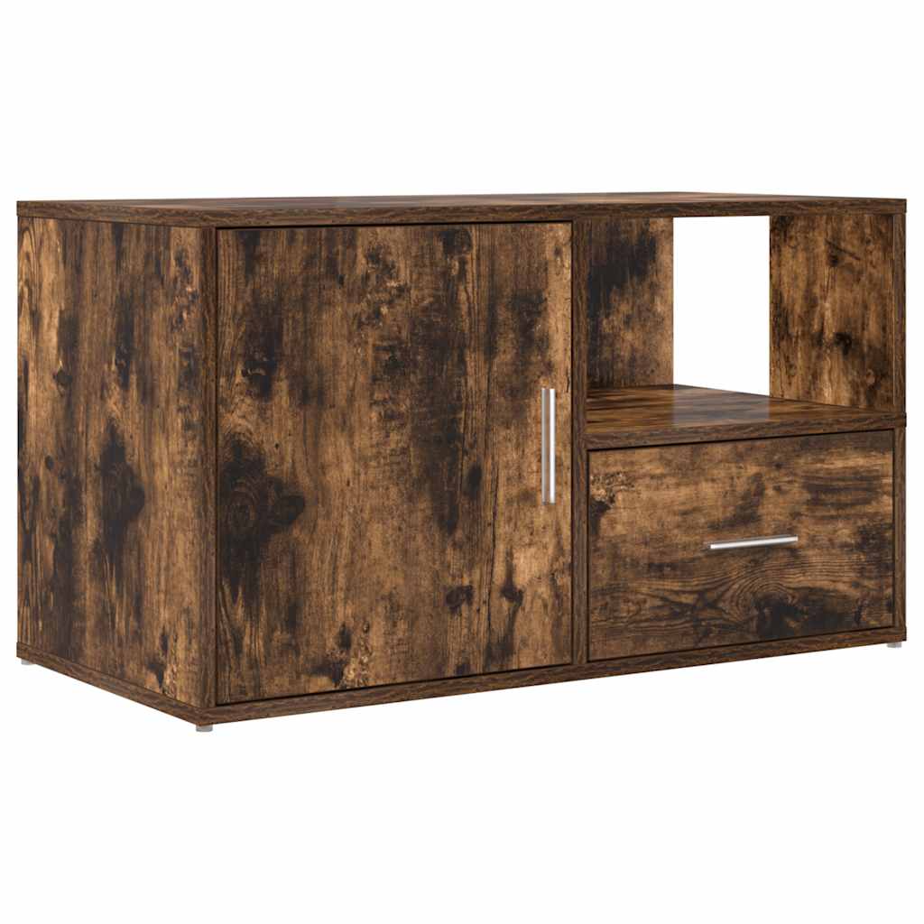 vidaXL Γωνιακό Έπιπλο Καπνιστή δρυς 200x40x45 εκ. από Επεξεργ. Ξύλο