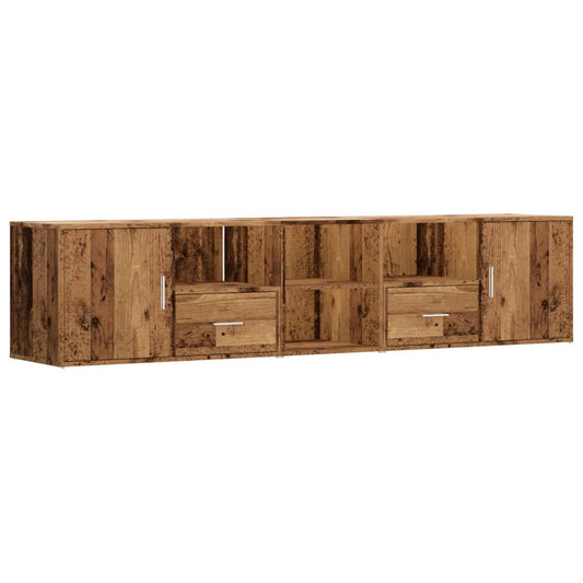 vidaXL Ντουλάπι Γωνιακό Όψη Παλαιού Ξύλου 200x40x45 εκ. από Επεξ. Ξύλο