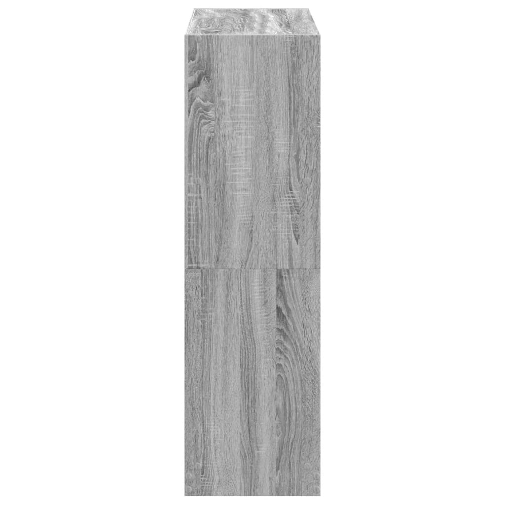 vidaXL Βιβλιοθήκη Γκρι Sonoma 102x32x108 εκ. από Επεξεργ. Ξύλο