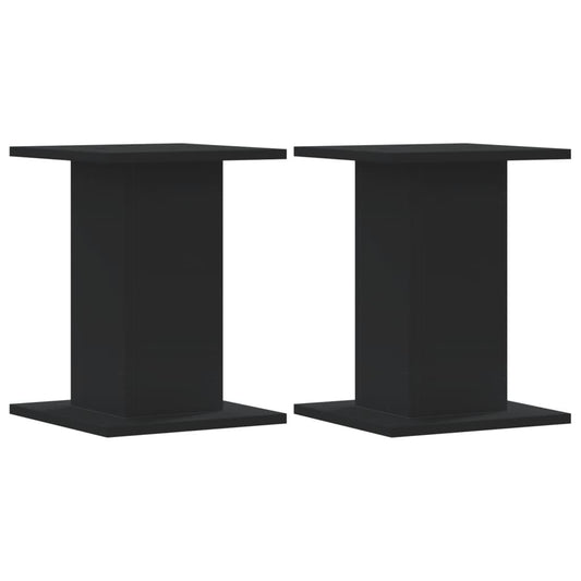 vidaXL Βάσεις Φυτών 2 τεμ. Μαύρες 30x30x40 εκ. από Επεξεργασμένο Ξύλο