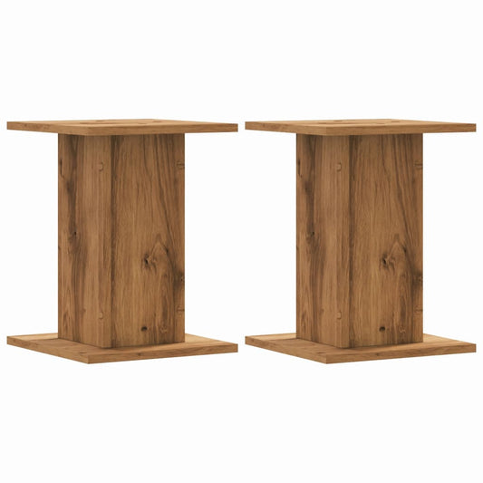 vidaXL Βάσεις Φυτών 2 τεμ. Αρτισιανή Δρυς 30x30x40 εκ. Επεξ. Ξύλο