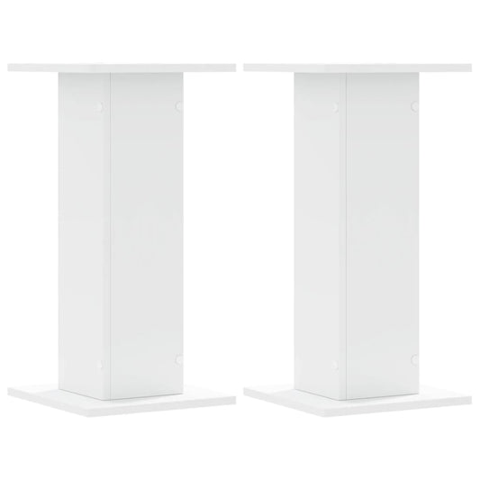 vidaXL Βάσεις Φυτών 2 τεμ. Λευκές 30x30x60 εκ. από Επεξεργασμένο Ξύλο