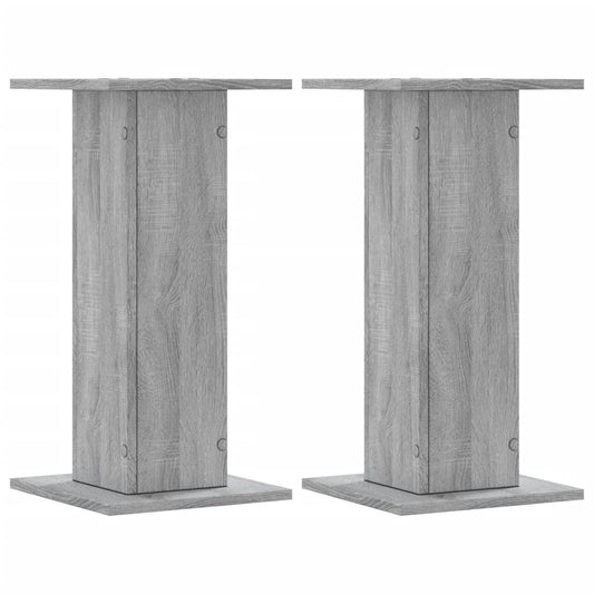 vidaXL Βάσεις Φυτών 2 Τεμ. Γκρι Sonoma 30x30x60 εκ. Επεξεργασμένο Ξύλο