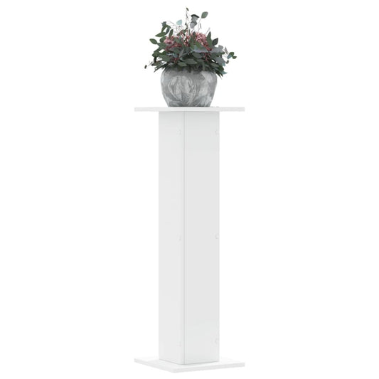 vidaXL Βάσεις Φυτών 2 τεμ. Λευκές 30x30x95 εκ. από Επεξεργασμένο Ξύλο