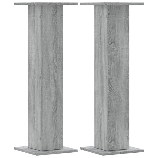 vidaXL Βάσεις Φυτών 2 τεμ. Γκρι Sonoma 30x30x95 εκ. Επεξ. Ξύλο