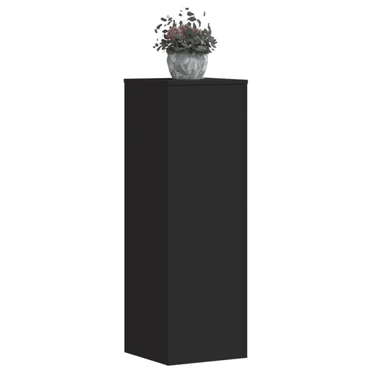 vidaXL Βάσεις Φυτών 2 τεμ. Μαύρες 33x33x100 εκ. από Επεξεργασμένο Ξύλο