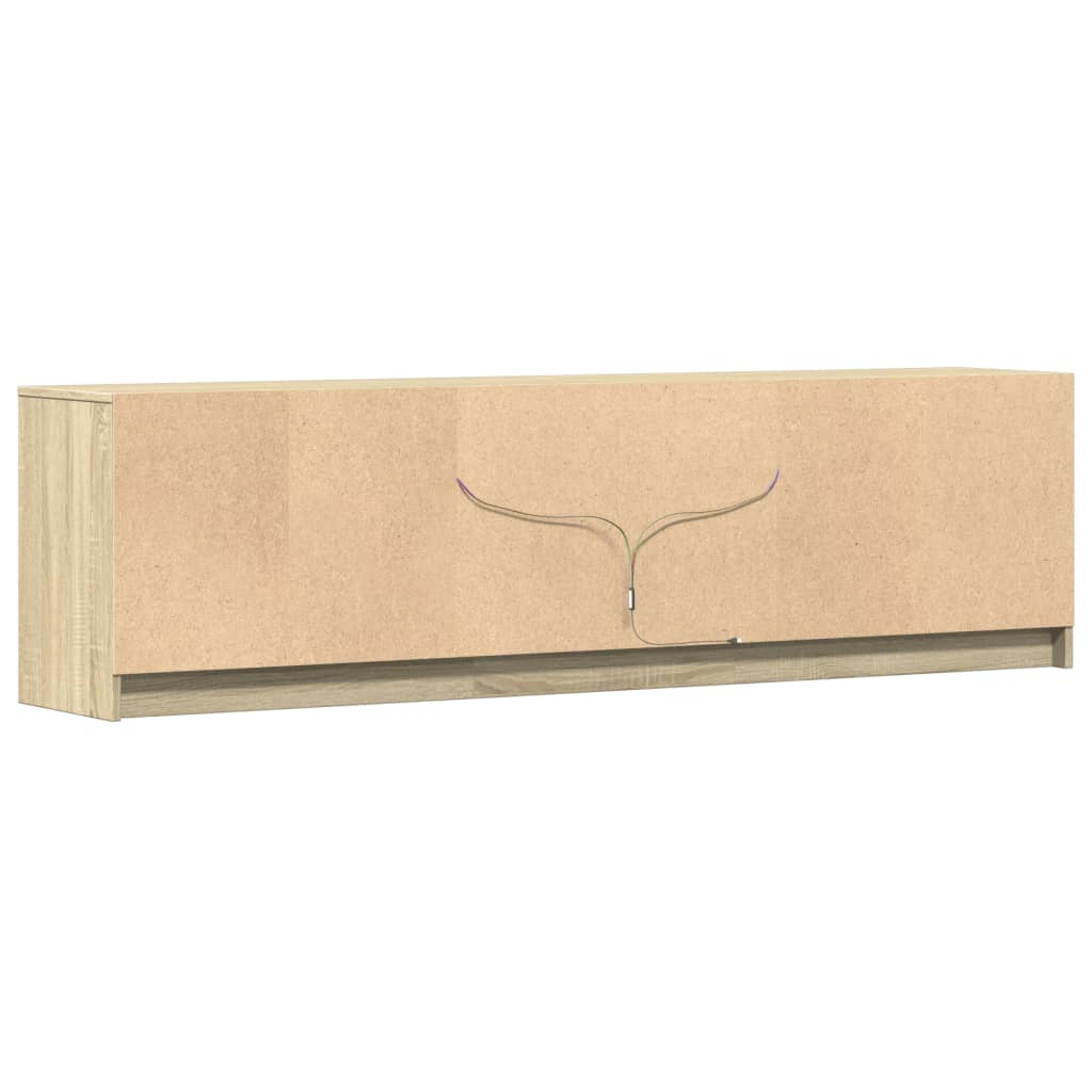 vidaXL Έπιπλο Τηλεόρασης με LED Sonoma Δρυς 180x34x50 εκ. Επεξ. Ξύλο
