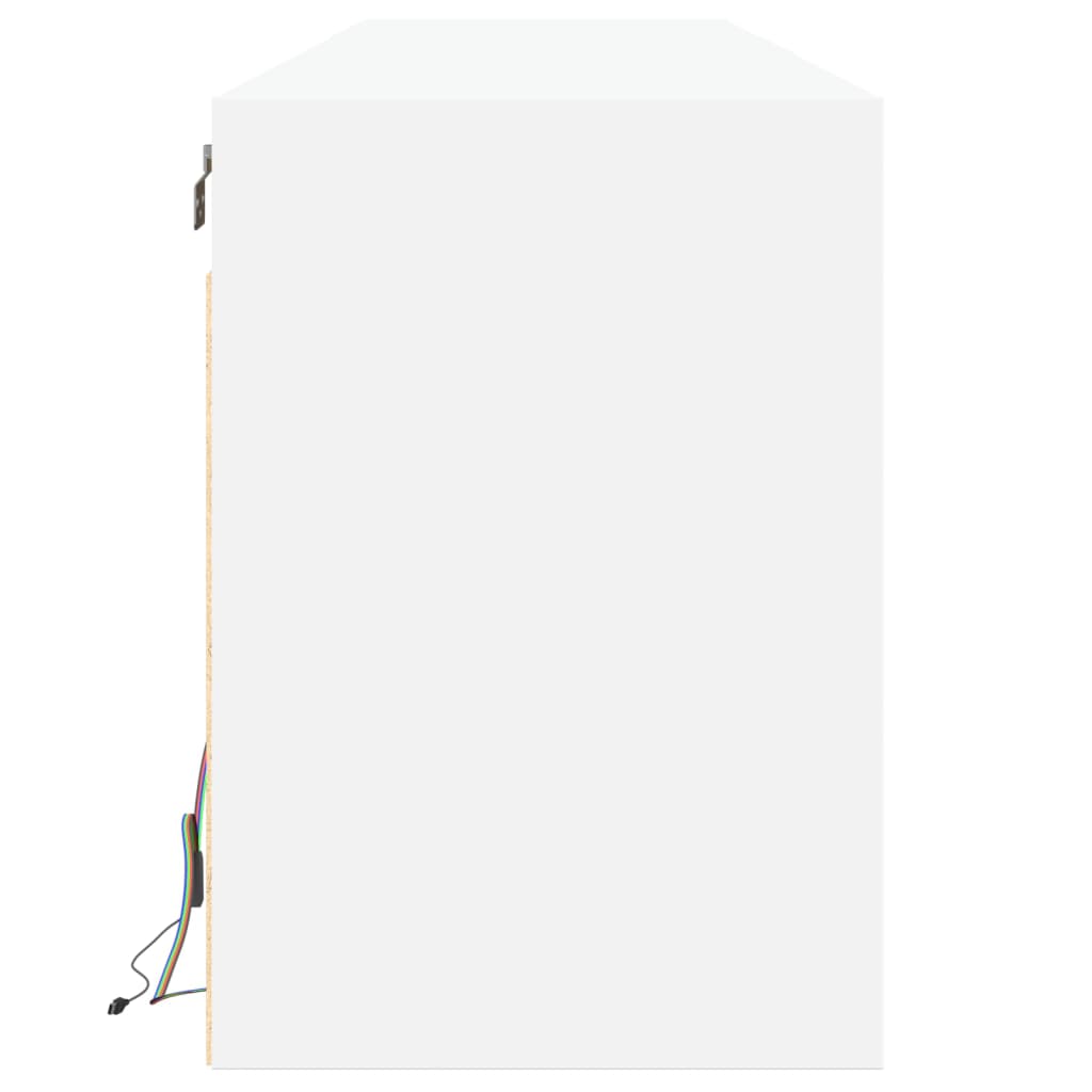 vidaXL Έπιπλο Τοίχου Τηλεόρασης με LED Λευκό 180x31x45 εκ.