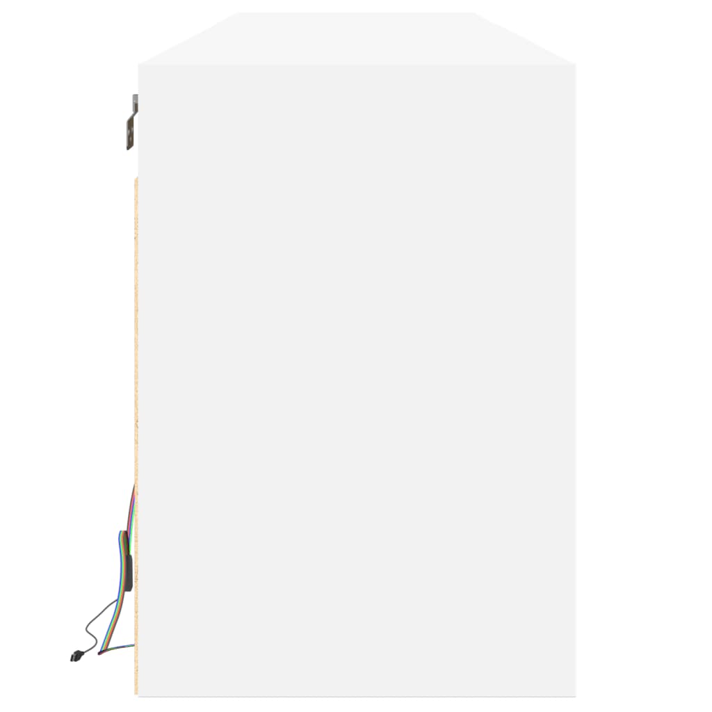 vidaXL Έπιπλο Τοίχου Τηλεόρασης με LED Λευκό 180x31x45 εκ.