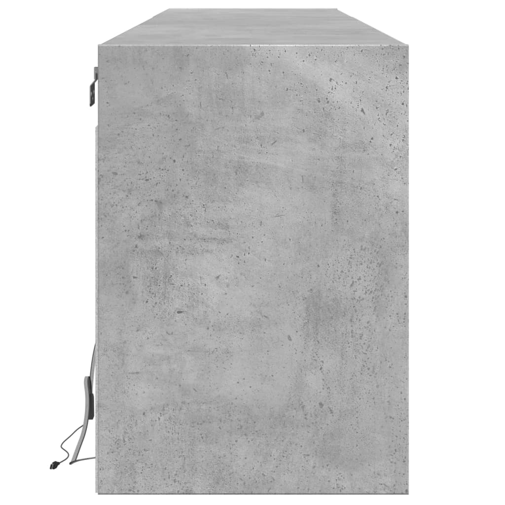 vidaXL Έπιπλο Τηλεόρασης με LED Γκρι Σκυροδέματος 180x31x45 εκ.