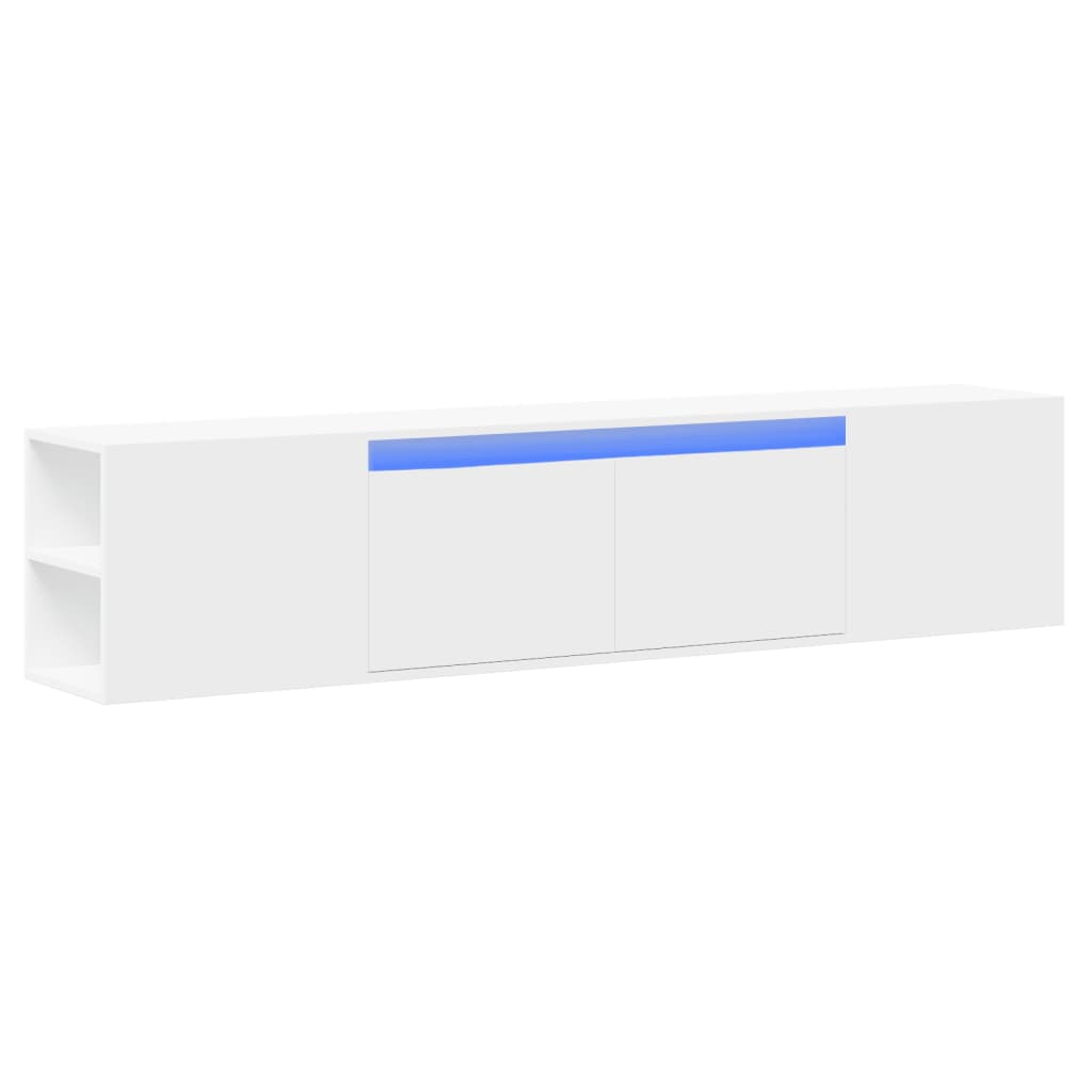 vidaXL Έπιπλο Τοίχου Τηλεόρασης με LED Λευκό 180x31x39,5 εκ.