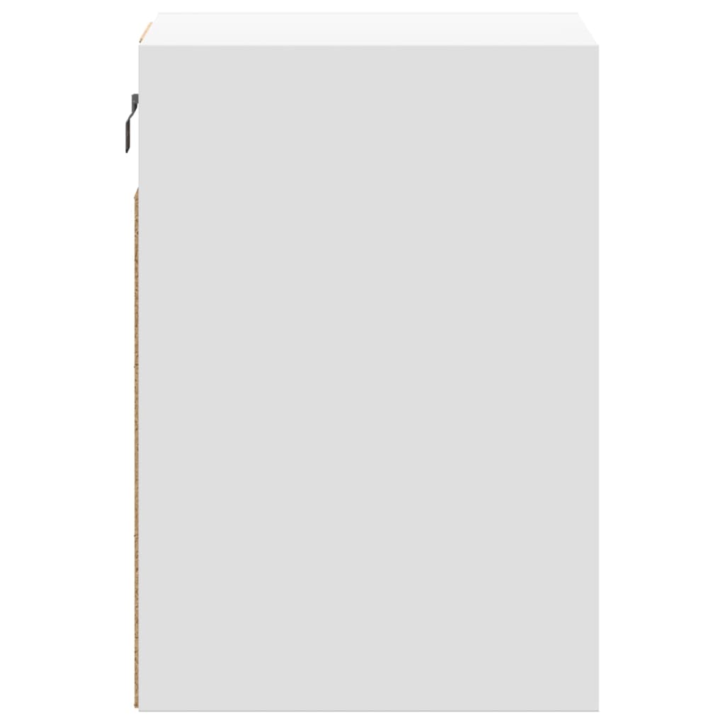 vidaXL Κομοδίνα Επιτοίχια με Φώτα LED 2 τεμ. Λευκά