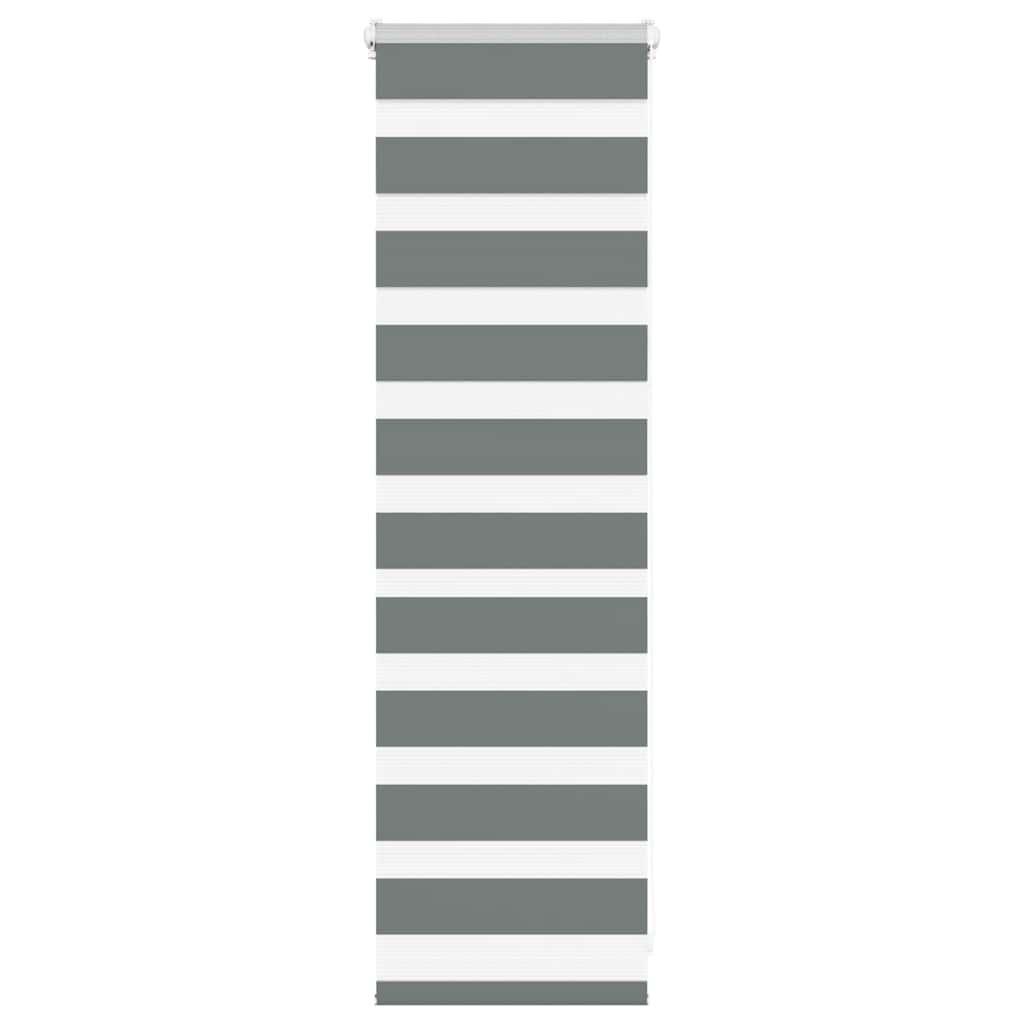 vidaXL Ζέβρα τυφλή Σκούρο Γκρι Πλάτος υφάσματος 40,9 εκ. Πολυεστέρας