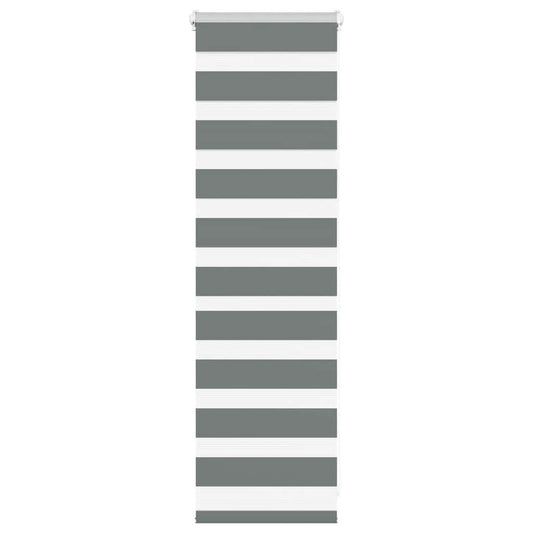 vidaXL Ζέβρα τυφλή Σκούρο Γκρι Πλάτος υφάσματος 40,9 εκ. Πολυεστέρας