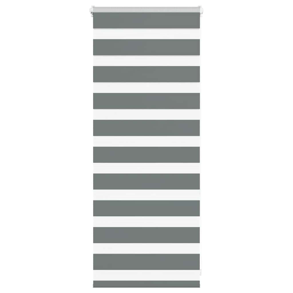 vidaXL Ζέβρα τυφλή Σκούρο Γκρι Πλάτος υφάσματος 50,9 εκ. Πολυεστέρας