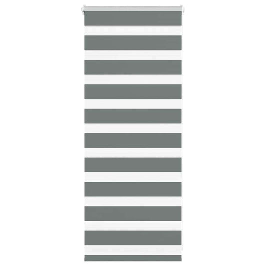 vidaXL Ζέβρα τυφλή Σκούρο Γκρι Πλάτος υφάσματος 55,9 εκ. Πολυεστέρας