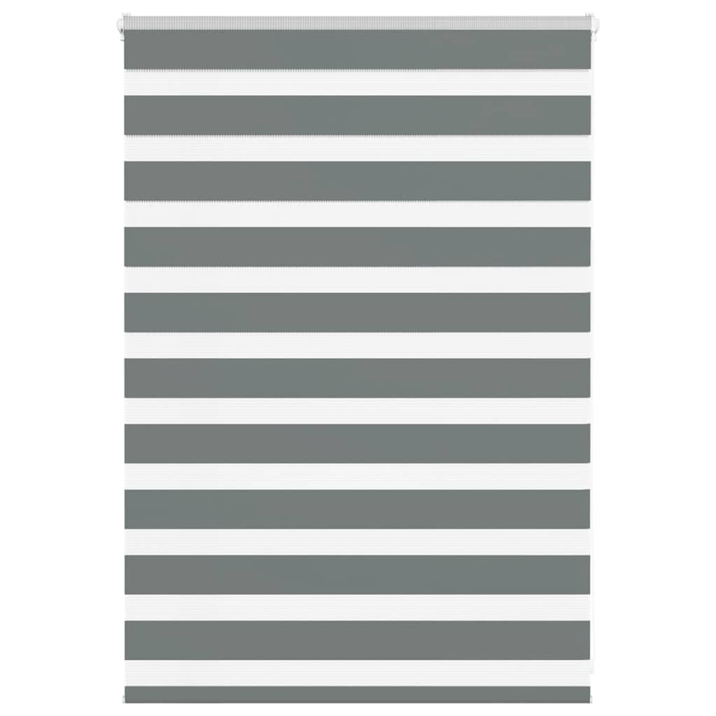 vidaXL Ζέβρα τυφλή Σκούρο Γκρι Πλάτος υφάσματος 90,9 εκ. Πολυεστέρας