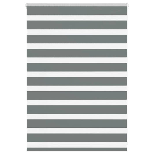 vidaXL Ζέβρα τυφλή Σκούρο Γκρι Πλάτος υφάσματος 90,9 εκ. Πολυεστέρας