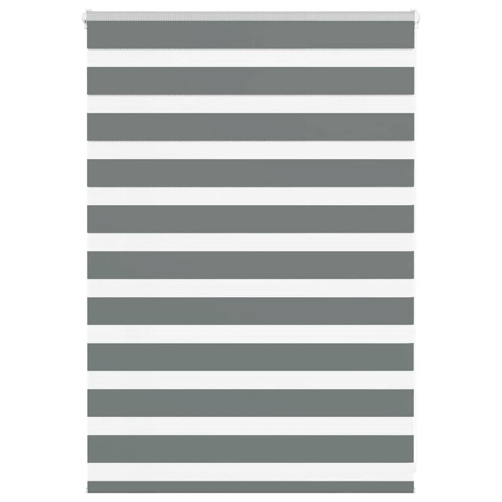 vidaXL Ζέβρα τυφλή Σκούρο Γκρι Πλάτος υφάσματος 95,9 εκ. Πολυεστέρας