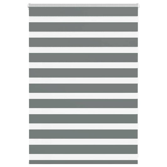 vidaXL Ζέβρα τυφλή Σκούρο Γκρι Πλάτος υφάσματος 95,9 εκ. Πολυεστέρας