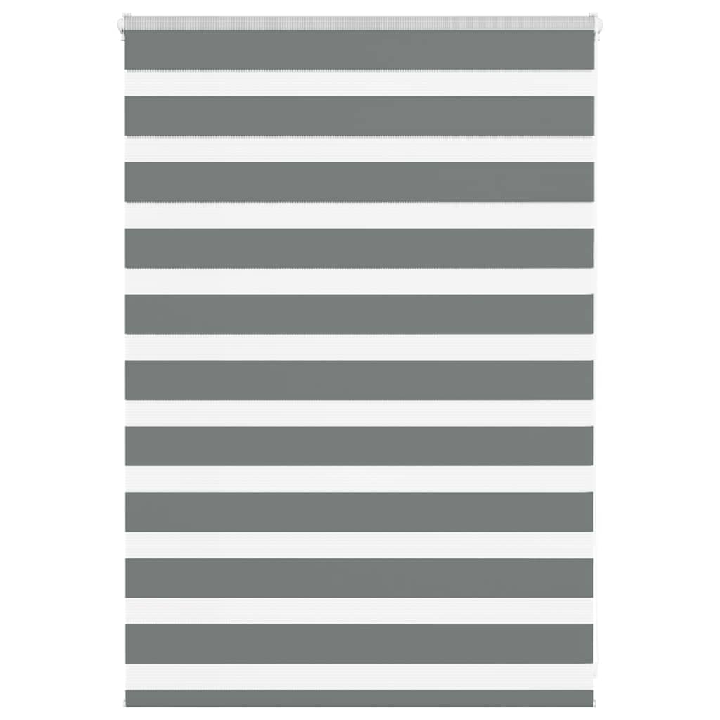 vidaXL Ζέβρα τυφλή Σκούρο Γκρι Πλάτος υφάσματος 100,9 εκ. Πολυεστέρας
