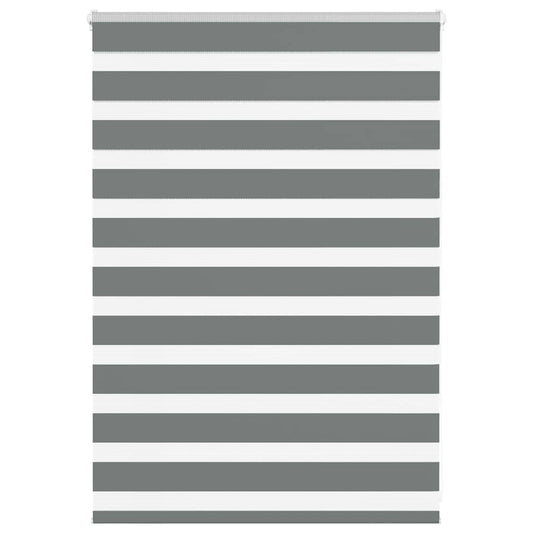 vidaXL Ζέβρα τυφλή Σκούρο Γκρι Πλάτος υφάσματος 105,9 εκ. Πολυεστέρας