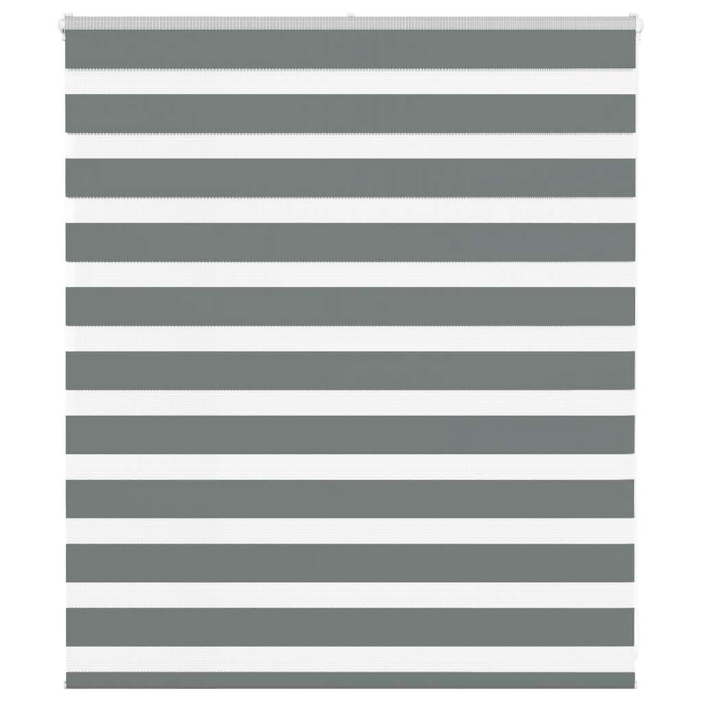vidaXL Ζέβρα τυφλή Σκούρο Γκρι Πλάτος υφάσματος 120,9 εκ. Πολυεστέρας