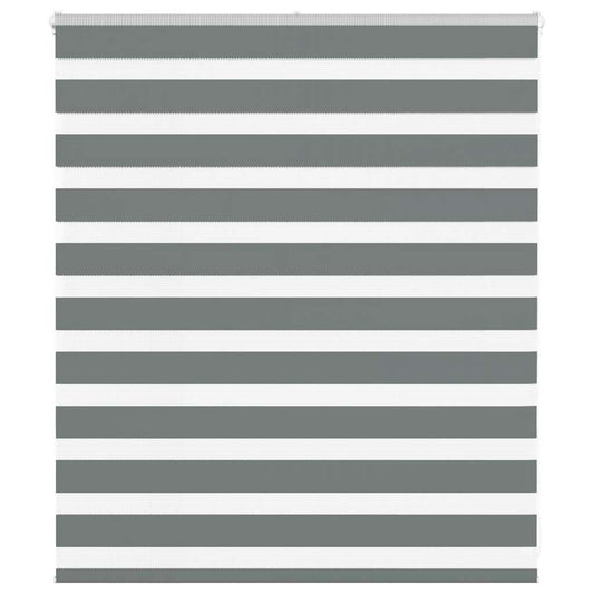vidaXL Ζέβρα τυφλή Σκούρο Γκρι Πλάτος υφάσματος 120,9 εκ. Πολυεστέρας
