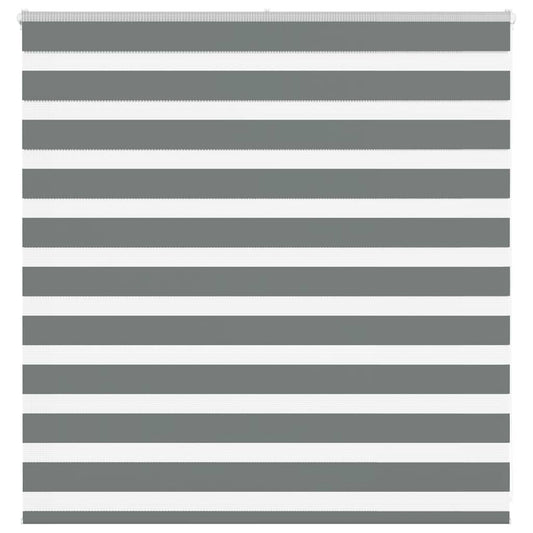 vidaXL Ζέβρα τυφλή Σκούρο Γκρι Πλάτος υφάσματος 135,9 εκ. Πολυεστέρας