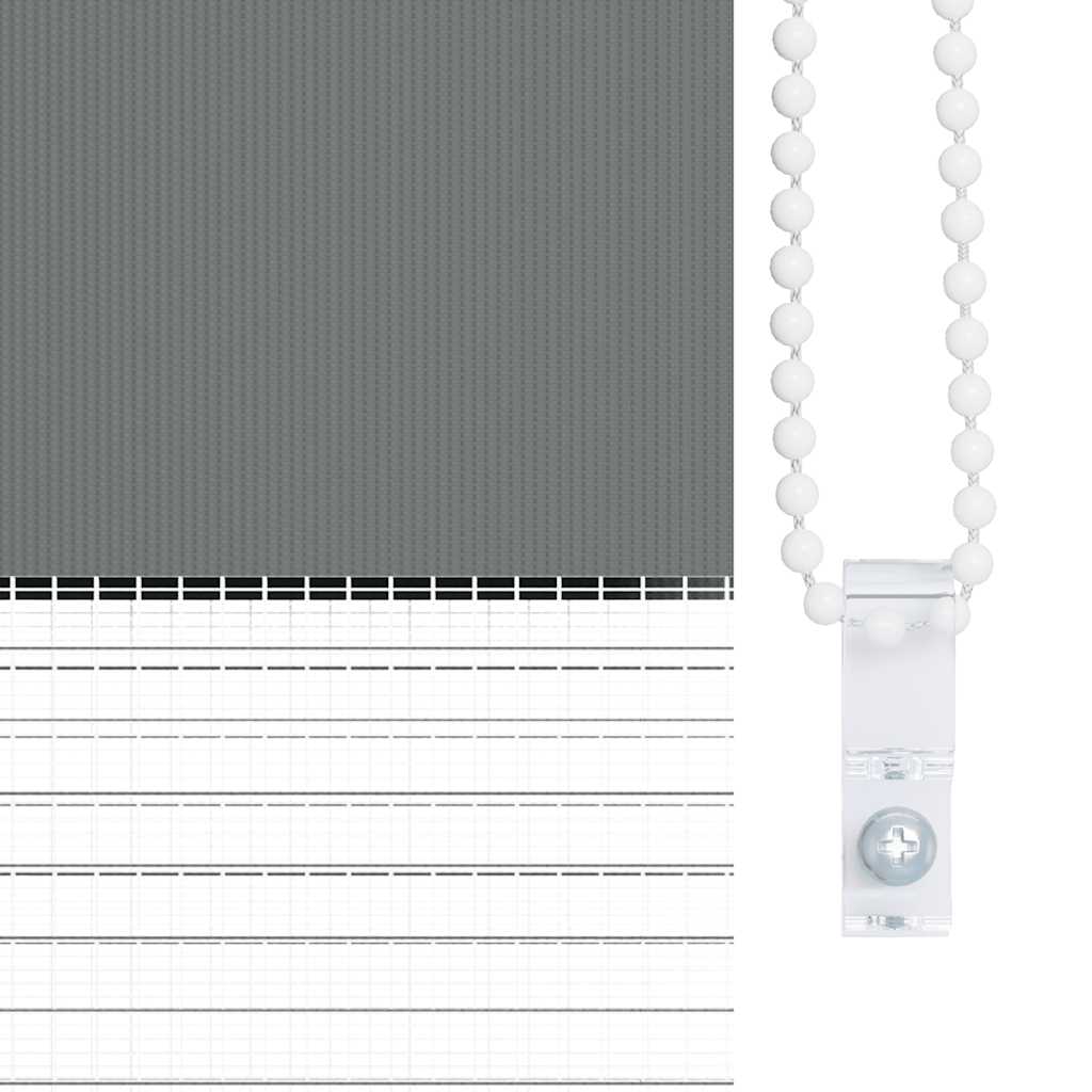 vidaXL Ζέβρα τυφλή Σκούρο Γκρι Πλάτος υφάσματος 145,9 εκ. Πολυεστέρας