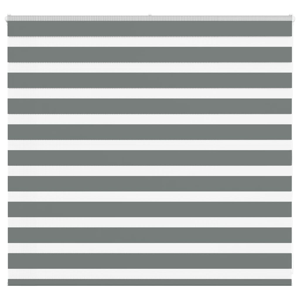 vidaXL Ζέβρα τυφλή Σκούρο Γκρι Πλάτος υφάσματος 150,9 εκ. Πολυεστέρας