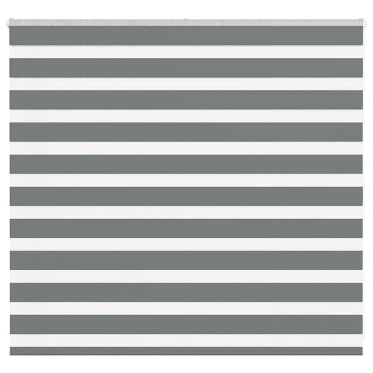 vidaXL Ζέβρα τυφλή Σκούρο Γκρι Πλάτος υφάσματος 150,9 εκ. Πολυεστέρας