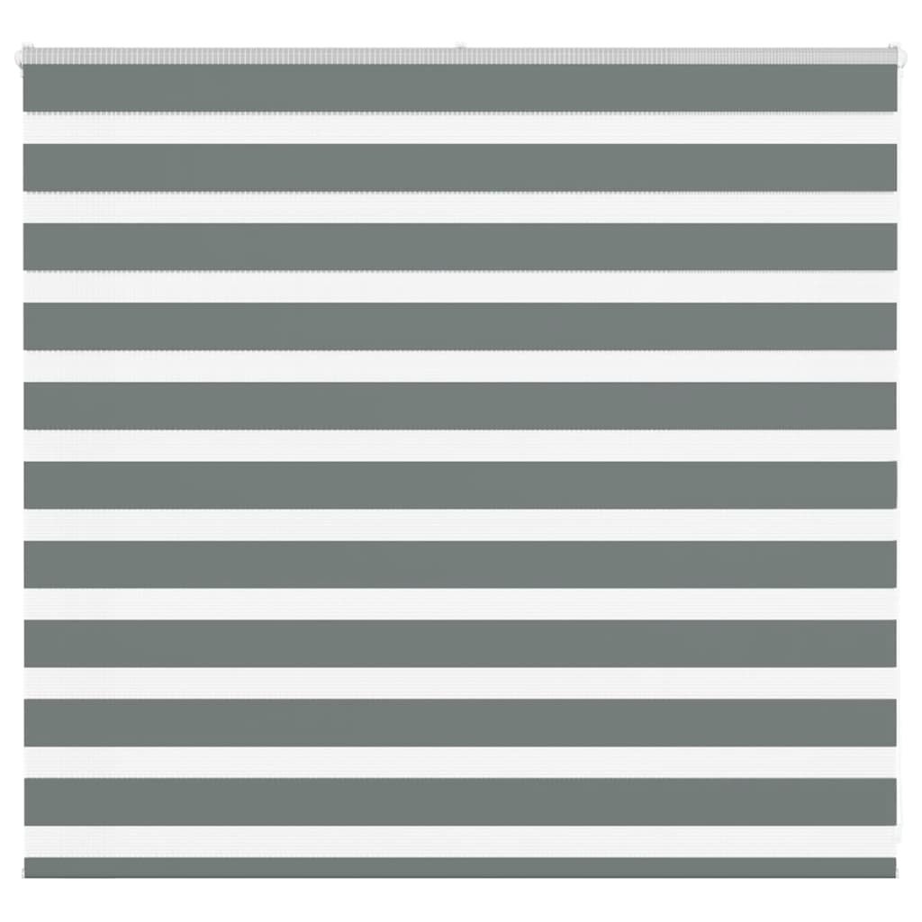 vidaXL Ζέβρα τυφλή Σκούρο Γκρι Πλάτος υφάσματος 155,9 εκ. Πολυεστέρας