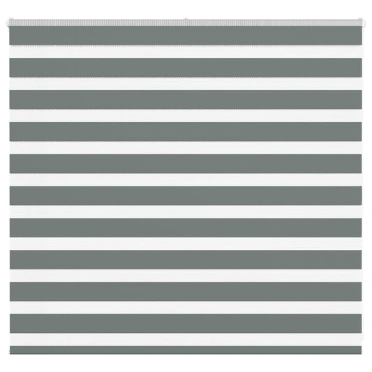 vidaXL Ζέβρα τυφλή Σκούρο Γκρι Πλάτος υφάσματος 155,9 εκ. Πολυεστέρας