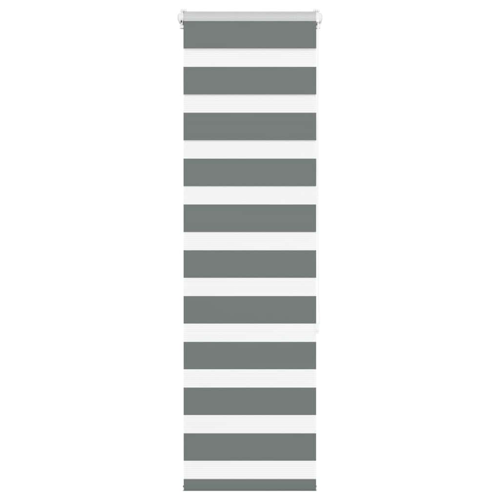 vidaXL Ζέβρα τυφλή Σκούρο Γκρι Πλάτος υφάσματος 35,9 εκ. Πολυεστέρας