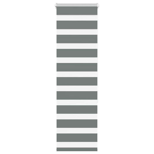 vidaXL Ζέβρα τυφλή Σκούρο Γκρι Πλάτος υφάσματος 35,9 εκ. Πολυεστέρας