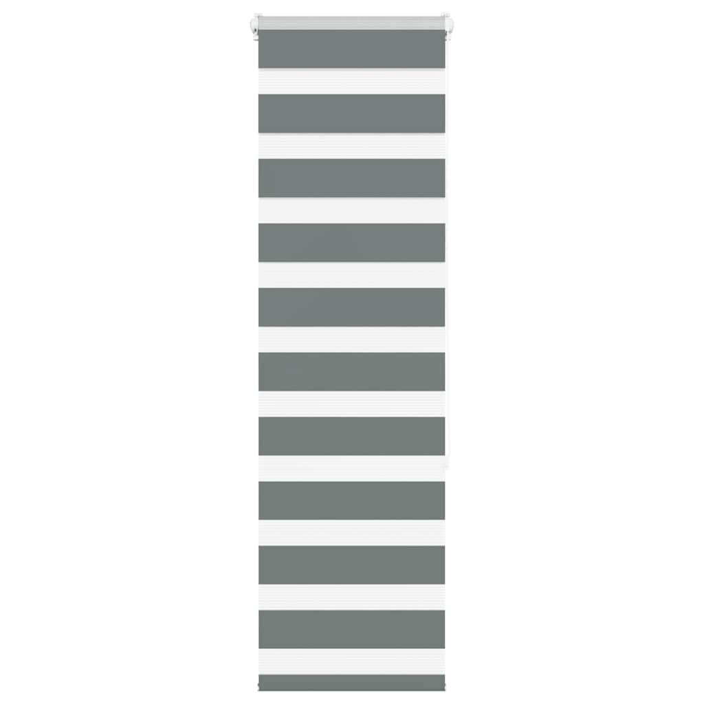 vidaXL Ζέβρα τυφλή Σκούρο Γκρι Πλάτος υφάσματος 45,9 εκ. Πολυεστέρας