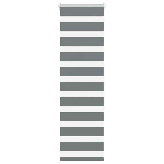 vidaXL Ζέβρα τυφλή Σκούρο Γκρι Πλάτος υφάσματος 45,9 εκ. Πολυεστέρας