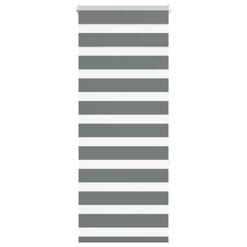 vidaXL Ζέβρα τυφλή Σκούρο Γκρι Πλάτος υφάσματος 50,9 εκ. Πολυεστέρας