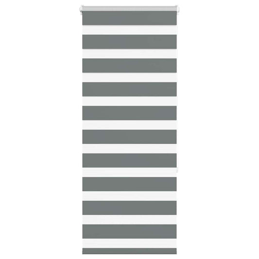 vidaXL Ζέβρα τυφλή Σκούρο Γκρι Πλάτος υφάσματος 50,9 εκ. Πολυεστέρας