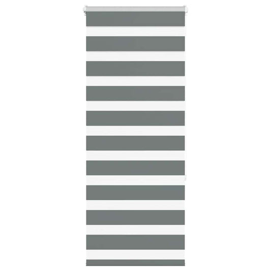 vidaXL Ζέβρα τυφλή Σκούρο Γκρι Πλάτος υφάσματος 55,9 εκ. Πολυεστέρας