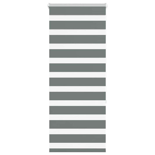 vidaXL Ζέβρα τυφλή Σκούρο Γκρι Πλάτος υφάσματος 60,9 εκ. Πολυεστέρας